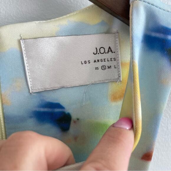 JOA Womens Sleeveless Round Neck Multicolored Colorful Mini A-Line Dress Revolve - Picture 7 of 13